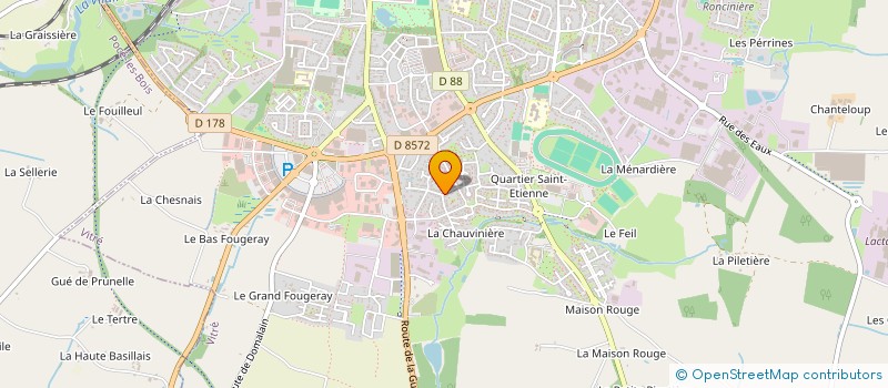 localisation de l'entreprise MADAME SABINE BECHIAU  VITRE