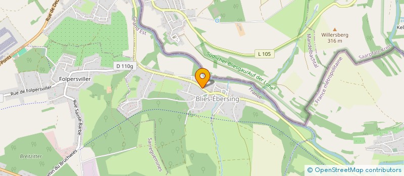 localisation de l'entreprise MADAME SABINE BECK  BLIES-EBERSING