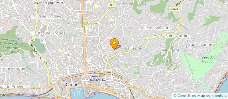 localisation de l'entreprise MADAME SABINE BERNARD à CANNES