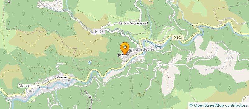localisation de l'entreprise MADAME SABINE BOURRET à ALBON D'ARDECHE