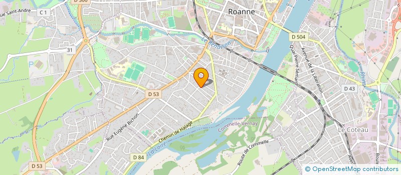 localisation de l'entreprise MADAME SABINE CATHERINE VERMOREL à ROANNE