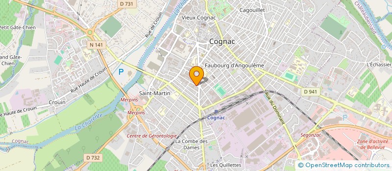 localisation de l'entreprise MADAME SABINE CHAGNAUD à COGNAC