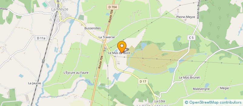 localisation de l'entreprise MADAME SABINE CHAMPARNAUD  LA ROCHE-L'ABEILLE