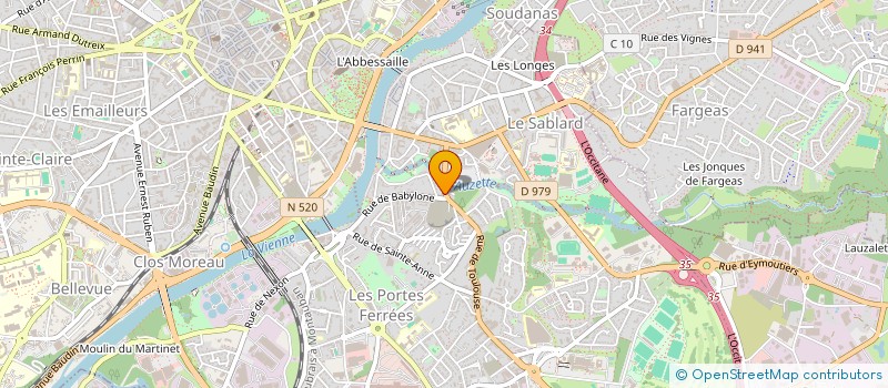 localisation de l'entreprise MADAME SABINE CHAZELAS à LIMOGES