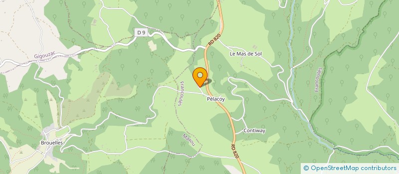 localisation de l'entreprise MADAME SABINE COSTES  FRANCOULES