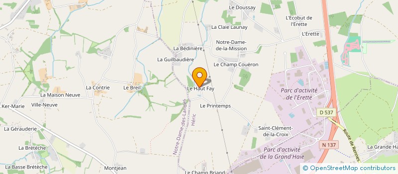 localisation de l'entreprise MADAME SABINE D ESPINAY à HERIC