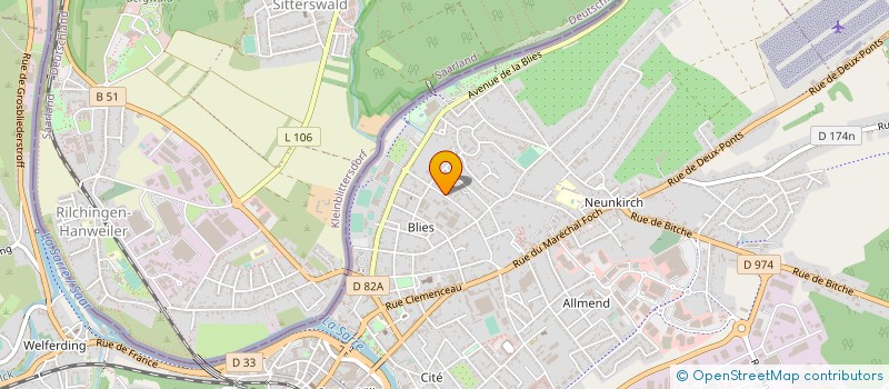 localisation de l'entreprise MADAME SABINE D'ORSI  SARREGUEMINES