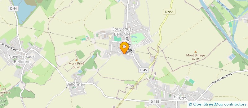 localisation de l'entreprise MADAME SABINE DELAINE  GOUY-SOUS-BELLONNE