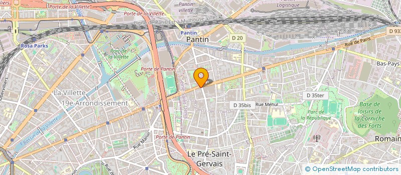 localisation de l'entreprise MADAME SABINE FALET à PANTIN