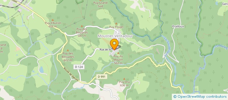 localisation de l'entreprise MADAME SABINE GENESTE  MOUSTIER-VENTADOUR