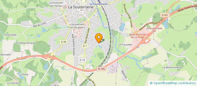 localisation de l'entreprise MADAME SABINE GOUMY à LA SOUTERRAINE