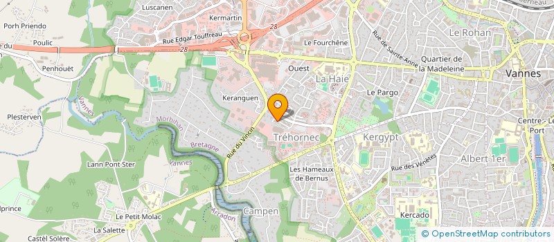 localisation de l'entreprise MADAME SABINE GRENON à VANNES