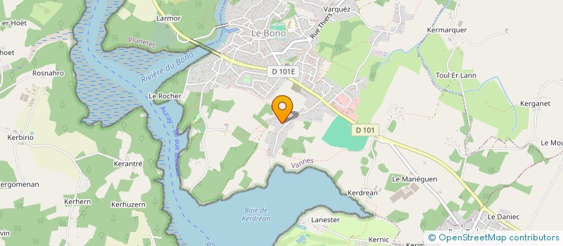 localisation de l'entreprise MADAME SABINE JARLEGAN à LE BONO