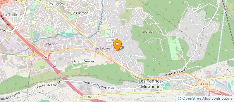 localisation de l'entreprise MADAME SABINE JOUAN à LES PENNES-MIRABEAU