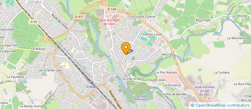 localisation de l'entreprise MADAME SABINE JOUBERT à CLISSON