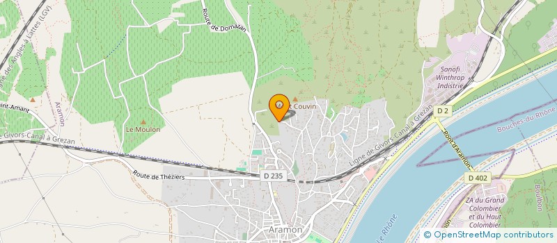 localisation de l'entreprise MADAME SABINE JULIEN  ARAMON