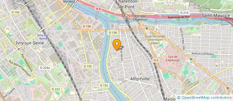 localisation de l'entreprise MADAME SABINE LEROUX à ALFORTVILLE