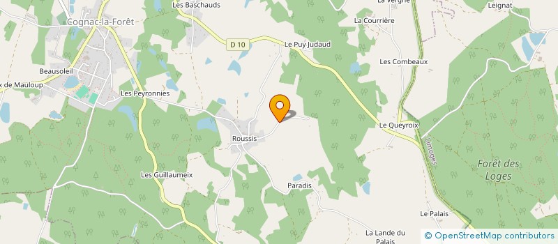 localisation de l'entreprise MADAME SABINE MARIE à COGNAC-LA-FORET