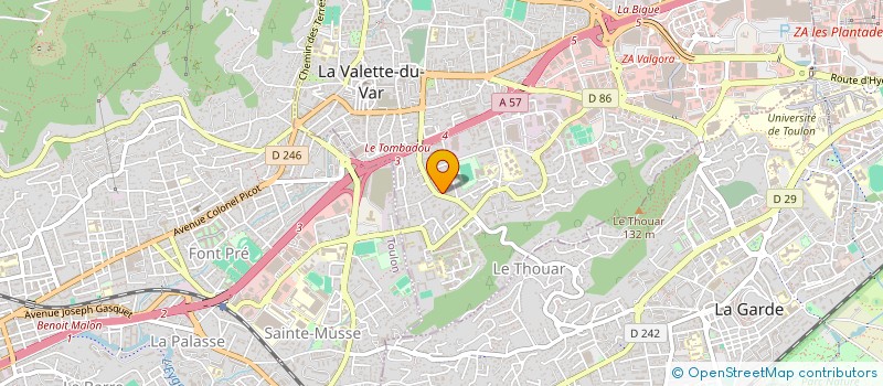 localisation de l'entreprise MADAME SABINE MARION à LA VALETTE DU VAR