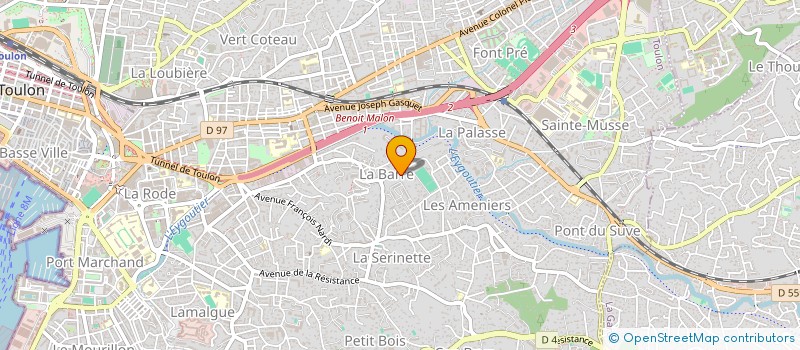 localisation de l'entreprise MADAME SABINE MEGROT  TOULON