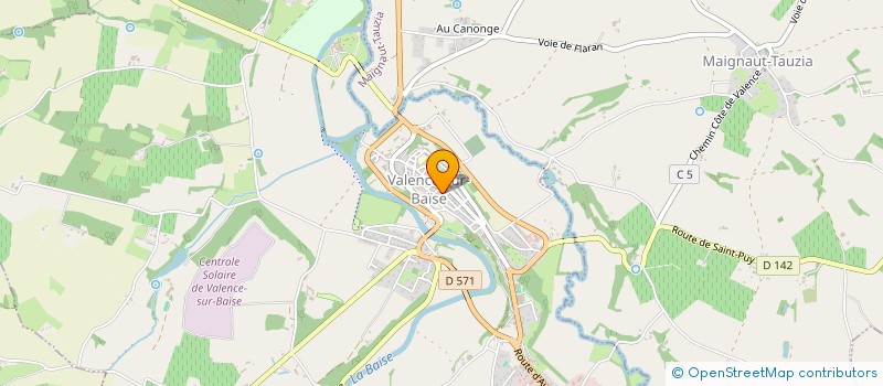 localisation de l'entreprise MADAME SABINE MENARD  VALENCE-SUR-BAISE