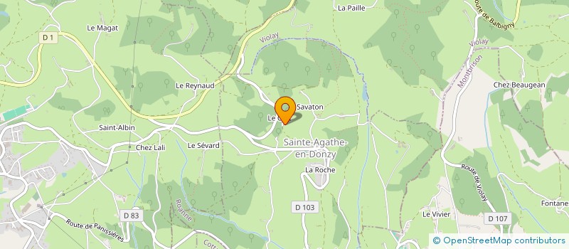 localisation de l'entreprise MADAME SABINE MILLET à SAINTE-AGATHE-EN-DONZY