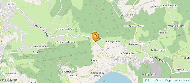 localisation de l'entreprise MADAME SABINE MORAUX  LISSAC-SUR-COUZE