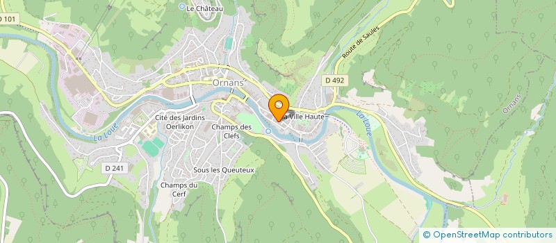 localisation de l'entreprise MADAME SABINE PACI  ORNANS