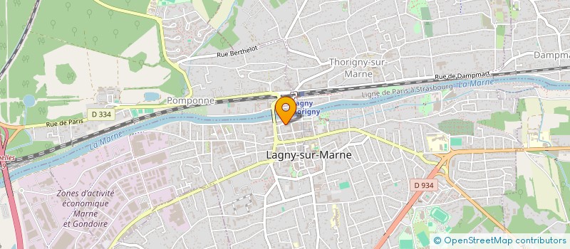 localisation de l'entreprise MADAME SABINE PEYRE à LAGNY-SUR-MARNE