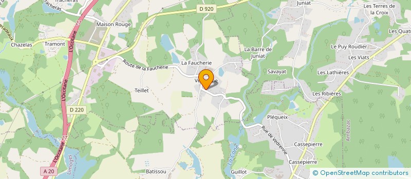 localisation de l'entreprise MADAME SABINE PEYRELADE à BONNAC-LA-COTE