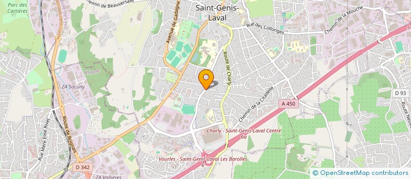 localisation de l'entreprise MADAME SABINE PHILIP  SAINT-GENIS-LAVAL