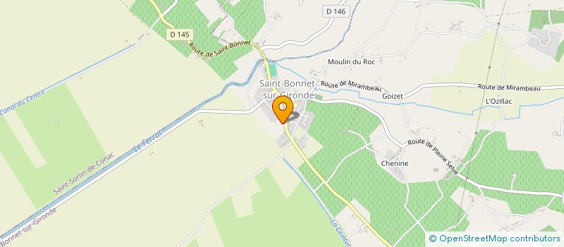 localisation de l'entreprise MADAME SABINE ROBERT à SAINT-BONNET-SUR-GIRONDE