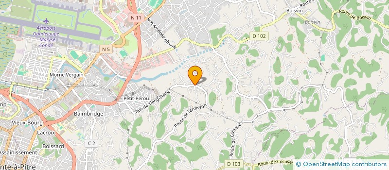 localisation de l'entreprise MADAME SABINE SANCHEZ  LES ABYMES