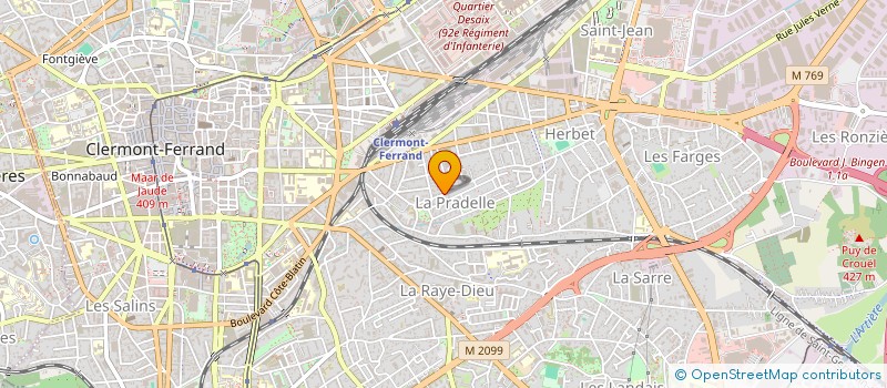 localisation de l'entreprise MADAME SABINE THOMAS  CLERMONT-FERRAND