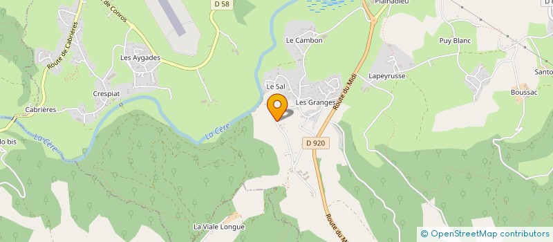 localisation de l'entreprise MADAME SABINE VALETTE à ARPAJON-SUR-CERE