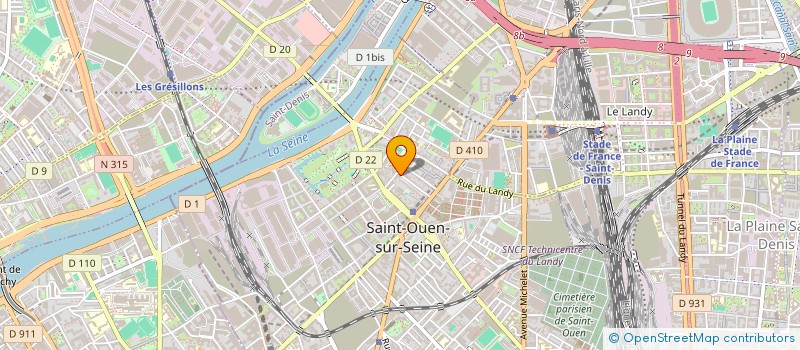 localisation de l'entreprise MADAME SABINE VALLETON à SAINT-OUEN-SUR-SEINE