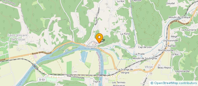 localisation de l'entreprise MADAME SABINE VEYRET  BEYNAC-ET-CAZENAC