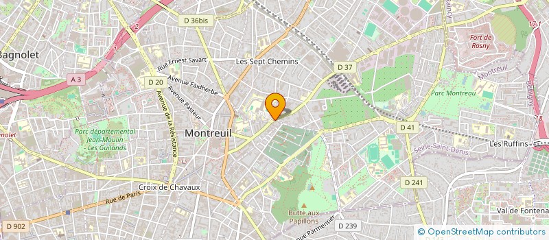 localisation de l'entreprise MADAME SABINE VILLIARD à MONTREUIL