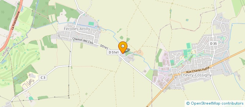 localisation de l'entreprise MADAME SABINE WEBER  FEROLLES-ATTILLY