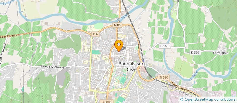 localisation de l'entreprise MADAME SABRINA ABDERRAHMANE  BAGNOLS-SUR-CEZE