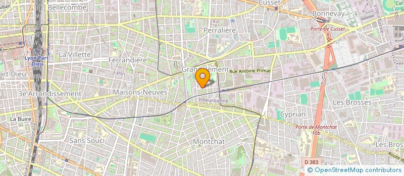 localisation de l'entreprise MADAME SABRINA AOU  VILLEURBANNE