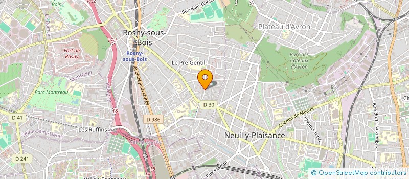 localisation de l'entreprise MADAME SABRINA AZIRI à ROSNY-SOUS-BOIS