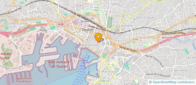 localisation de l'entreprise MADAME SABRINA BARBE  TOULON