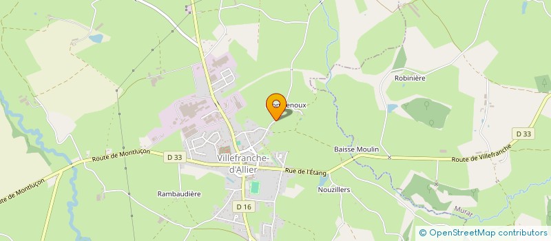 localisation de l'entreprise MADAME SABRINA BEGUIN  VILLEFRANCHE-D'ALLIER