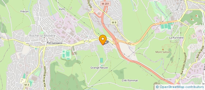 localisation de l'entreprise MADAME SABRINA BENMOUSSA  ROCHE-LA-MOLIERE