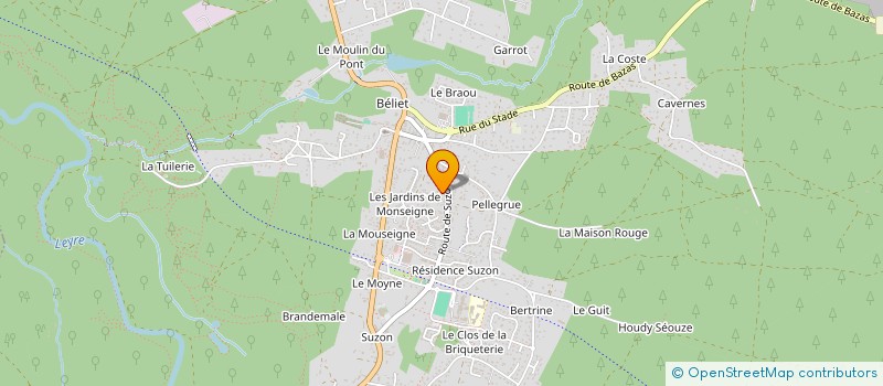 localisation de l'entreprise MADAME SABRINA BIDEAUD  BELIN-BELIET