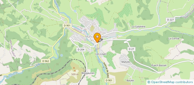 localisation de l'entreprise MADAME SABRINA BORGUE à MARCILLAC-VALLON