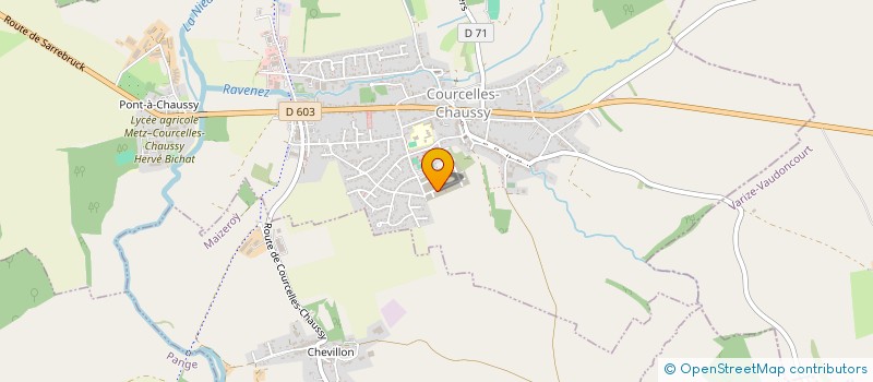 localisation de l'entreprise MADAME SABRINA CHAL  COURCELLES-SUR-NIED