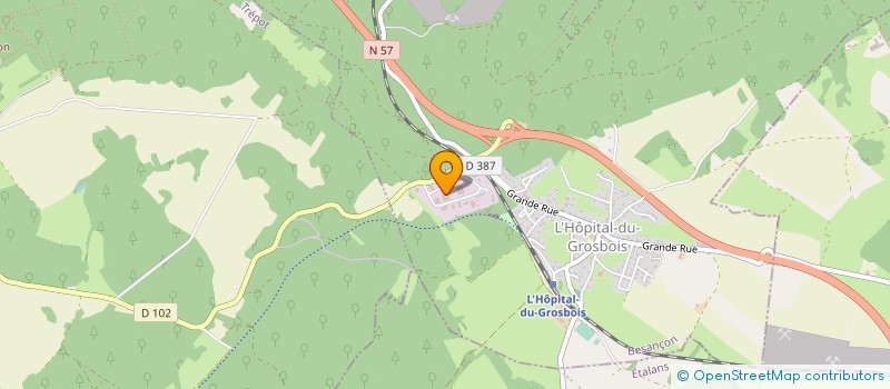 localisation de l'entreprise MADAME SABRINA CHANUDET  L'HOPITAL-DU-GROSBOIS