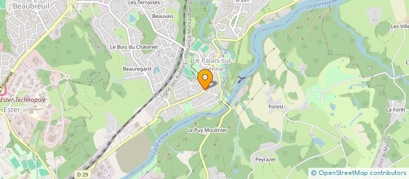 localisation de l'entreprise MADAME SABRINA CHERBEIX  LE PALAIS-SUR-VIENNE